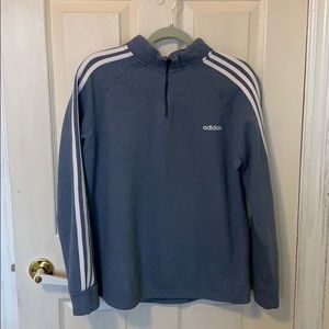 Adidas blue 1/2 zip sweater